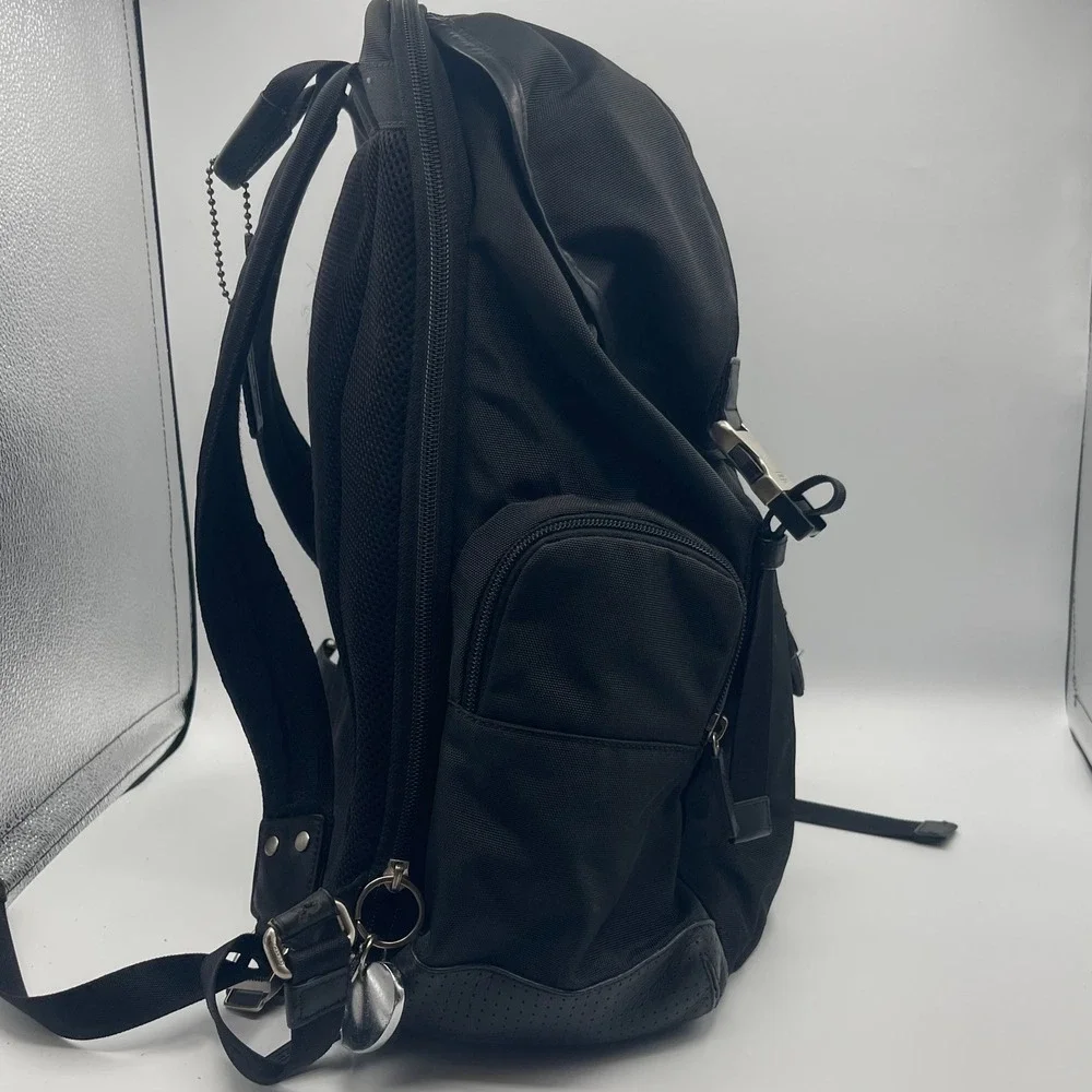 Coach Voyager Black Nylon Leather Trim Backpack Rucksack Travel Laptop Bag Gorp